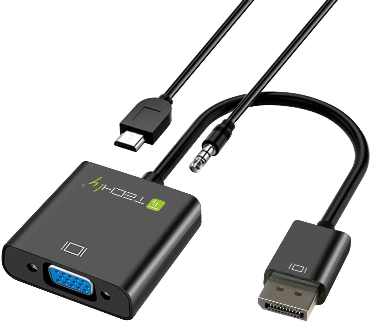 Cable Adapter Converter HDMI to VGA with Micro USB and Audio - Convertitori Video - Cinema
