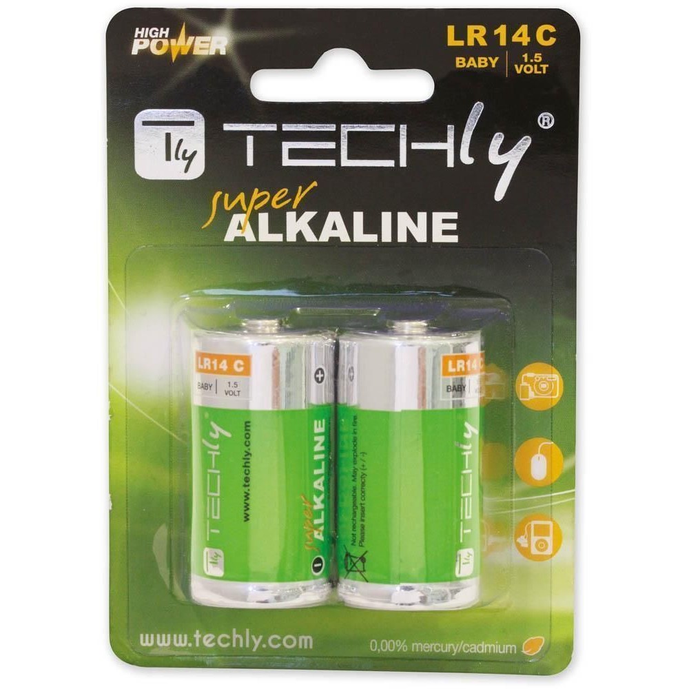 Blister 2 Batteries High Power Half Torch C Alkaline LR14 1.5V - Alkaline  and Rechargeable Batteries - Batteries and Chargers - Office