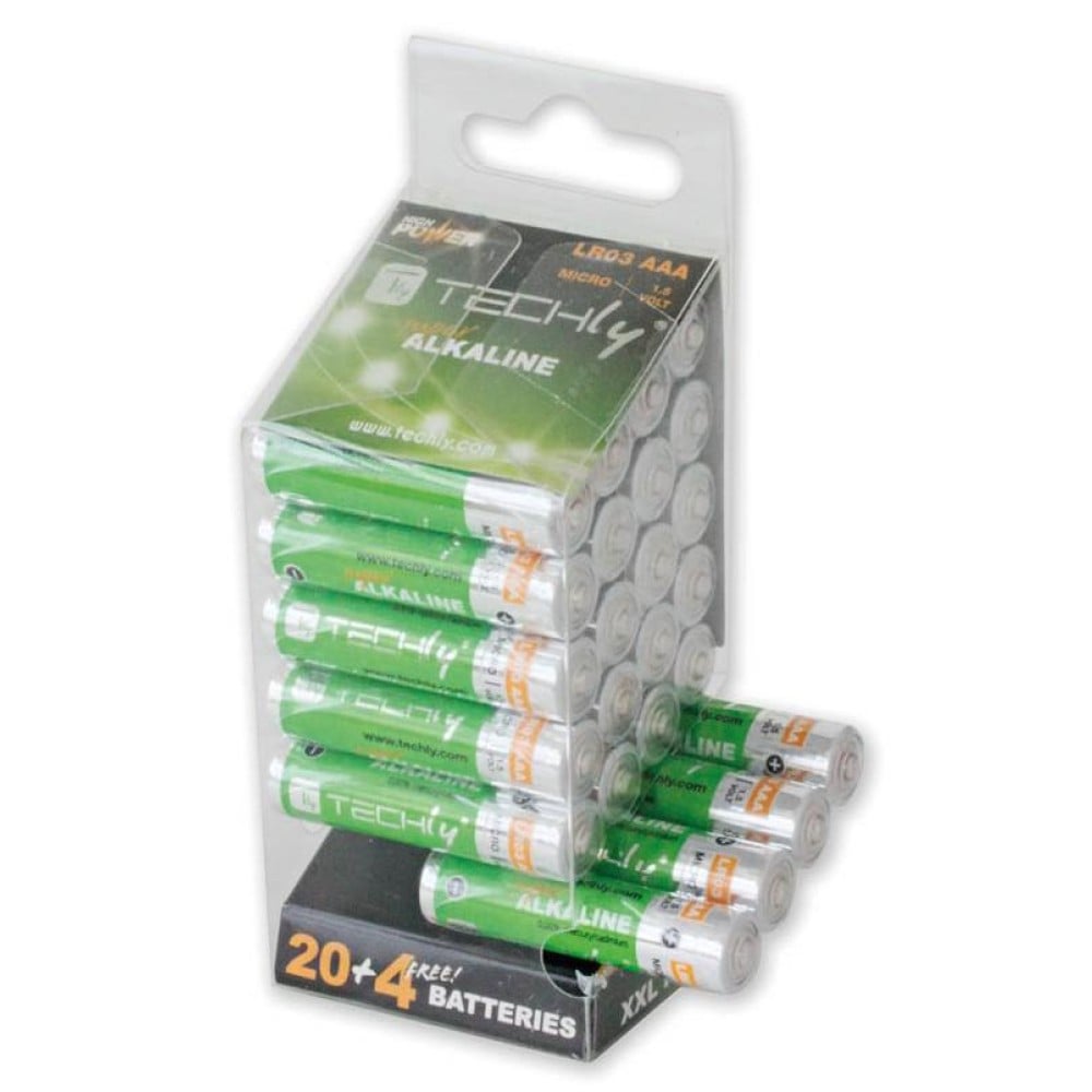 Multipack 24 Batteries High Power Mini Stilo AAA Alkaline LR03 1.5V -  Alkaline and Rechargeable Batteries - Batteries and Chargers - Office